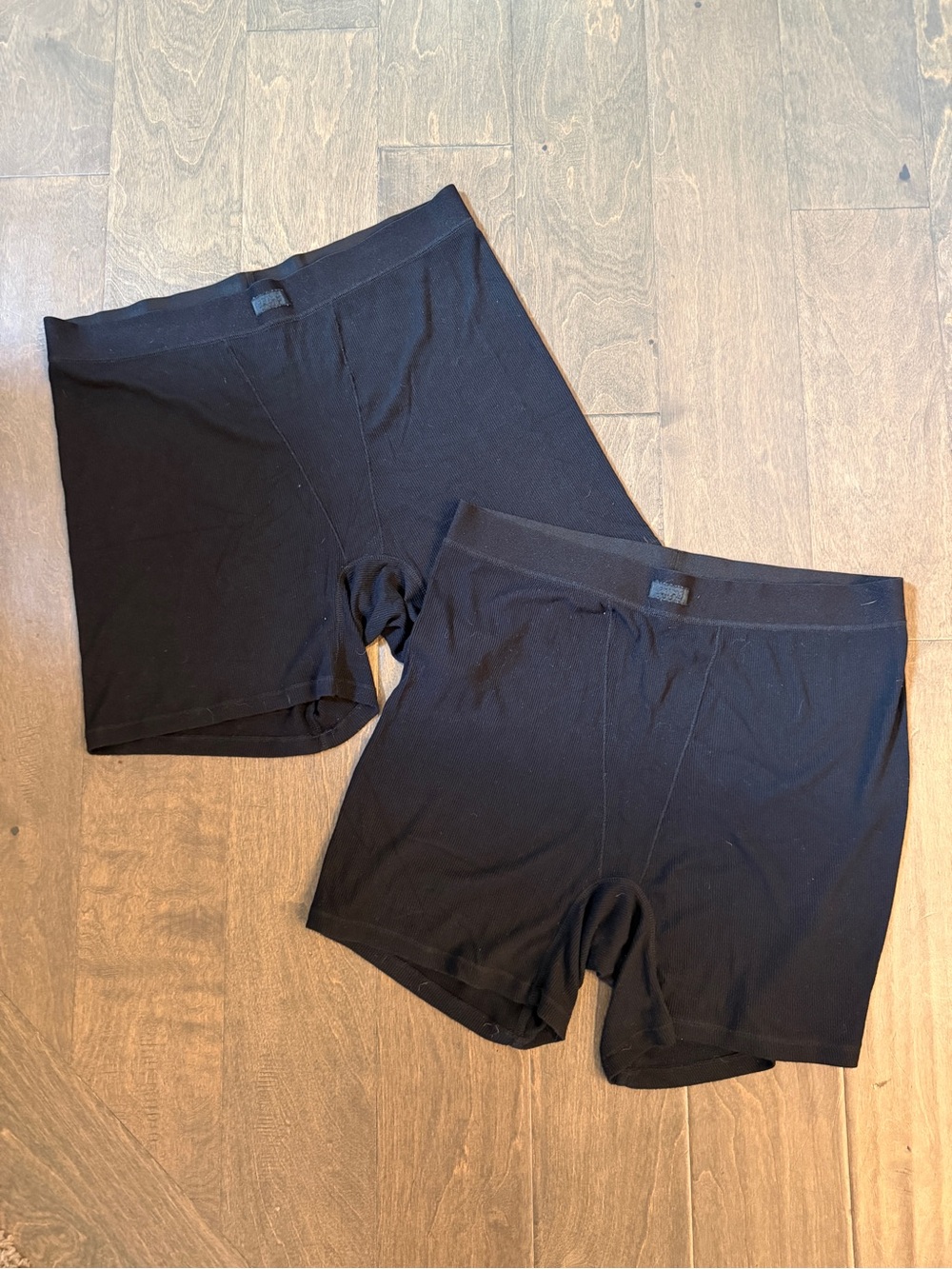 SKIMS Black Seamless Boxer Briefs - Two-Pack
